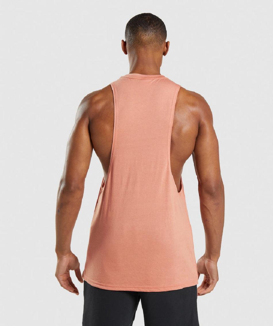 Camiseta Tirantes Gymshark Legacy Drop Arm Hombre Rosas | CO 3215JPQ